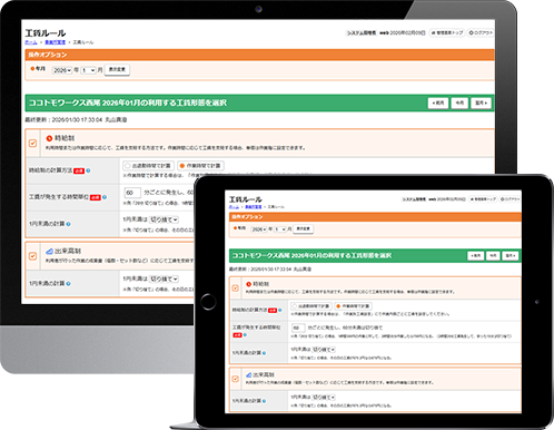 事業所の工賃規定に沿った管理