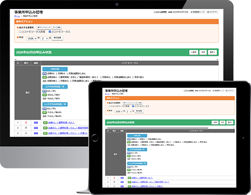 申し込み状況の把握